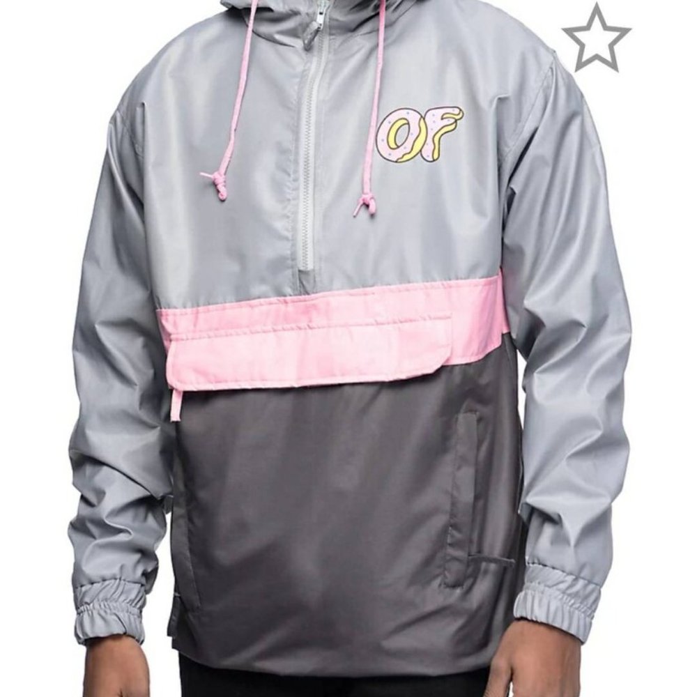 Odd Future OF Windbreaker Rain Jacket with Kangaroo Pouch Men's Size Large